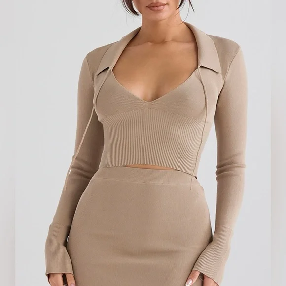 House of CB Marianne Camel Knit Top - Picture 3 of 5